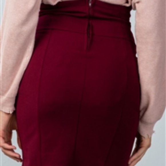 LACE UP PENCIL MINI SKIRT - Picture 3 of 4